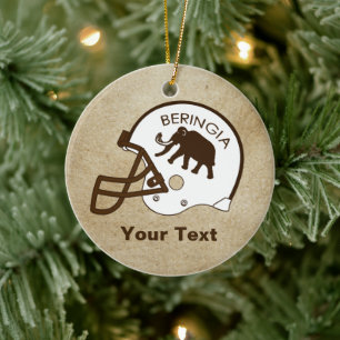 University of Beringia Football Ceramic Ornament