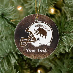 University of Beringia Football Ceramic Ornament