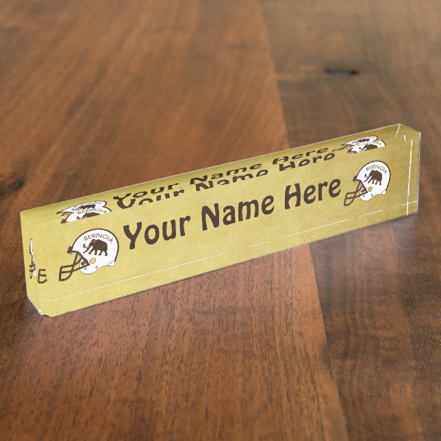 University of Beringia Football Desk Name Plate (Side)