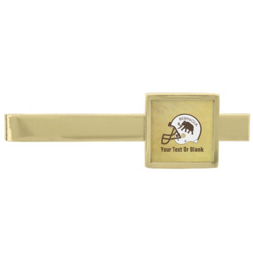 University of Beringia Football Gold Finish Tie Bar