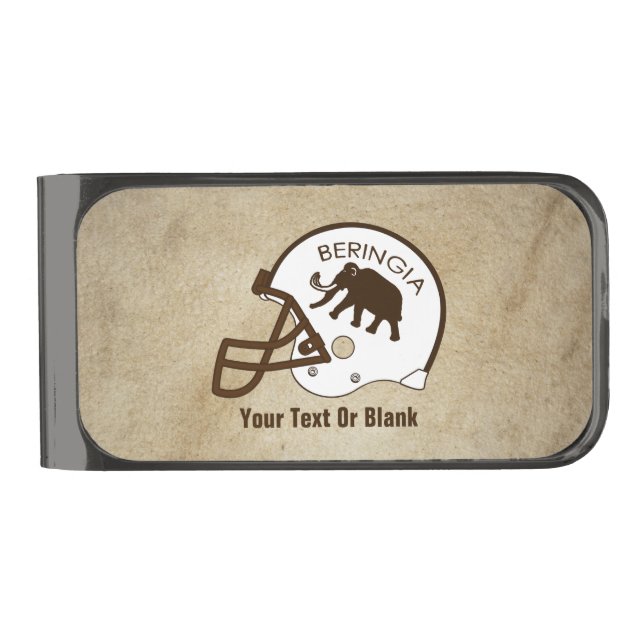University of Beringia Football Gunmetal Finish Money Clip (Front)