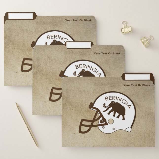 University of Beringia Football Helmet File Folder (Set)