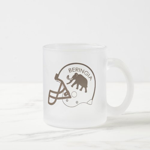 University of Beringia Football Helmet Frosted Glass Coffee Mug