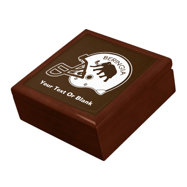 University of Beringia Football Helmet Keepsake Box (Side)