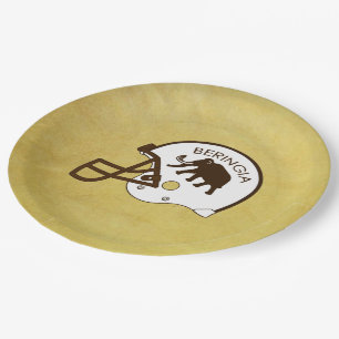 University of Beringia Football Helmet Paper Plates