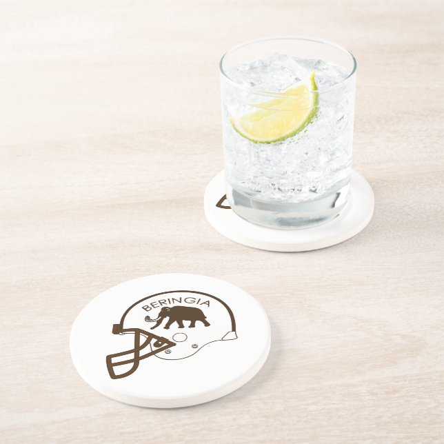 University of Beringia Football Helmet Sandstone Coaster (Side)