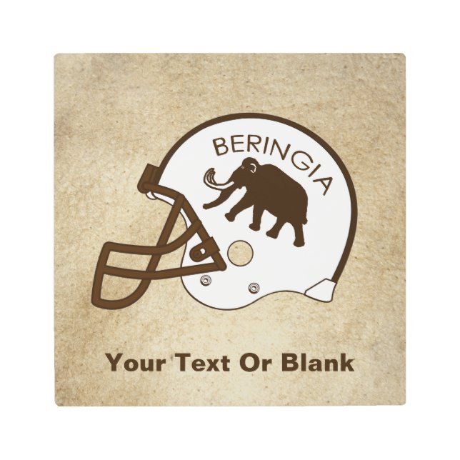 University of Beringia Football Metal Print (Front)