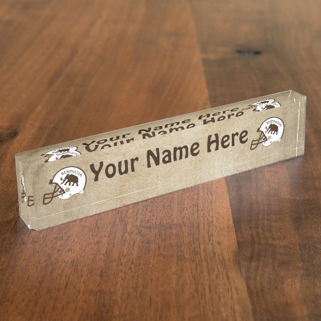 University of Beringia Football Name Plate (Side)