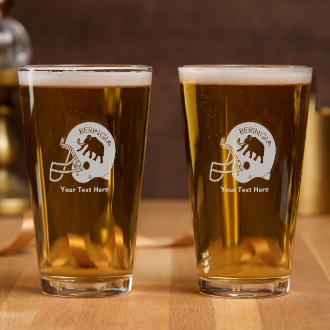 University of Beringia Football Pint Glass (Party)