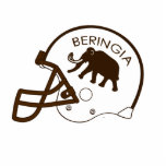 University of Beringia Football Statuette<br><div class="desc">A football helmet bearing the iconic primitive Woolly Mammoth mascot of the mythical University of Beringia, established 20000 BCE, Text reading, "BERINGIA" also appears on the helmet. Beringia is the name given to the Bering land bridge and areas of both Alaska and Siberia which bordered upon it. The Woolly Mammoth...</div>