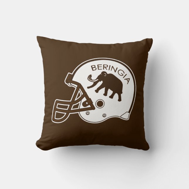 University of Beringia Football Throw Pillow (Front)