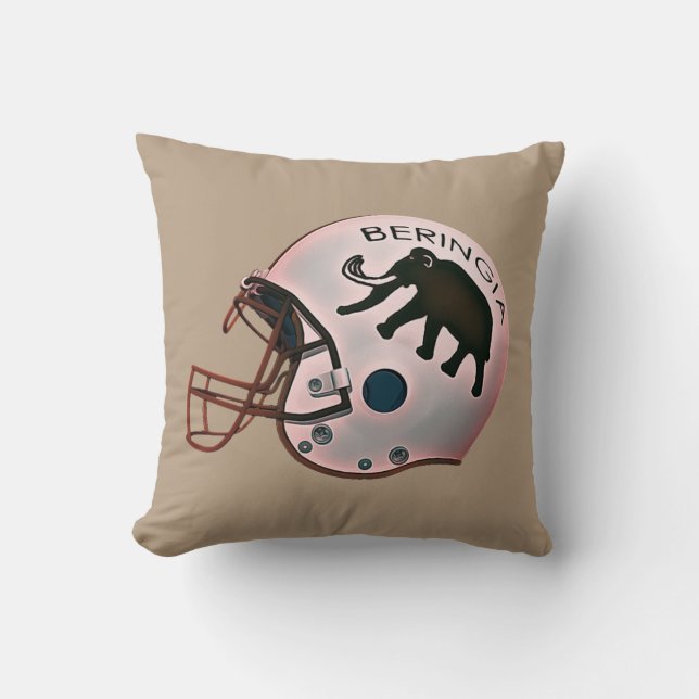 University of Beringia Football Throw Pillow (Front)