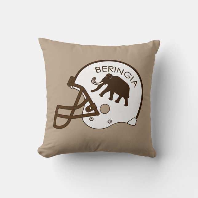 University of Beringia Football Throw Pillow (Front)