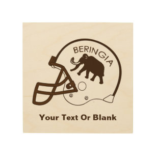 University of Beringia Football Wood Wall Art