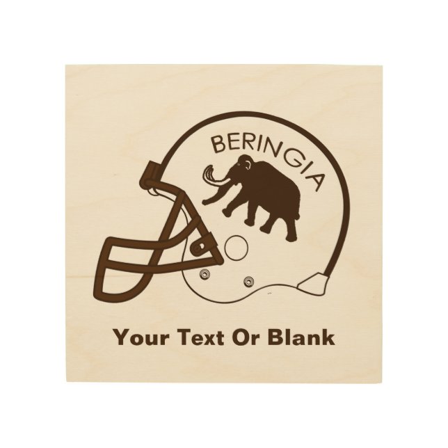 University of Beringia Football Wood Wall Art (Front)