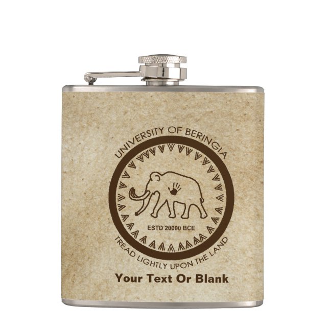 University of Beringia Hip Flask (Front)