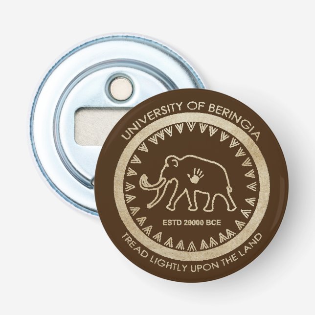 University of Beringia Mammoth Bottle Opener (Front)