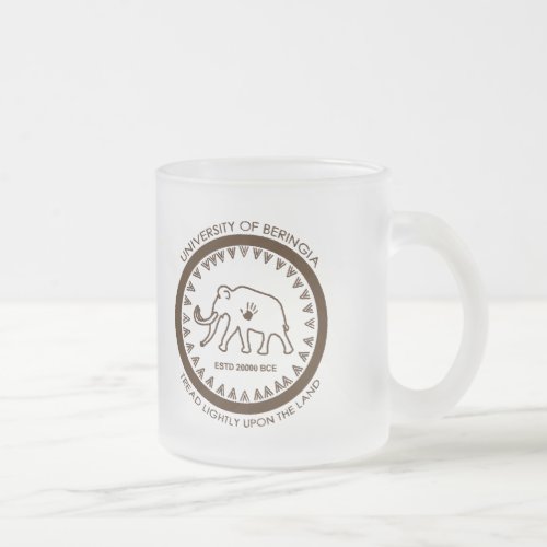 University of Beringia Mammoth Frosted Glass Coffee Mug