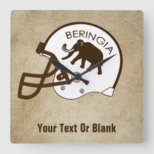 University of Beringia Mammoth Helmet Square Wall Clock