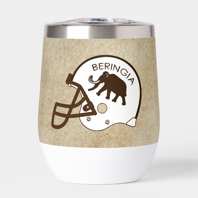 University of Beringia Mammoth Helmet Thermal Wine Tumbler (Front)
