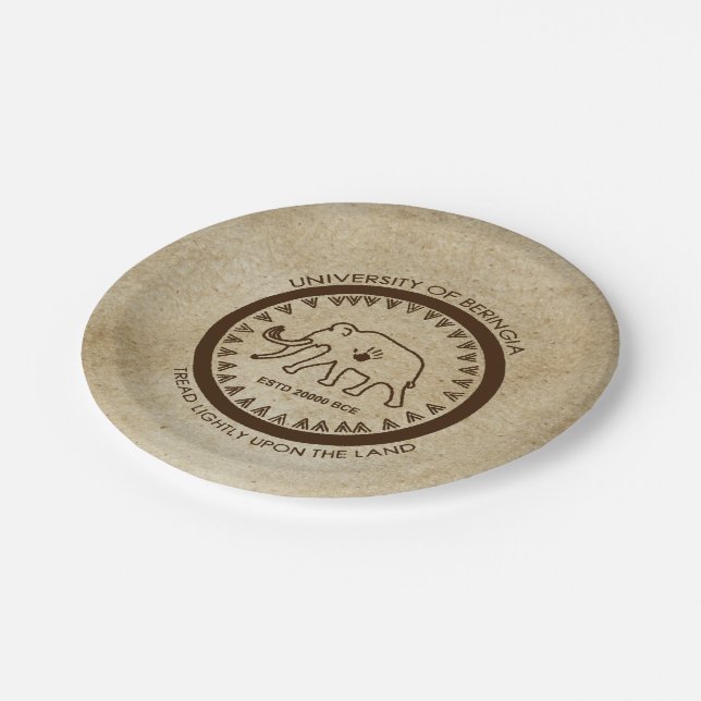 University of Beringia Mammoth Paper Plates (Angled)
