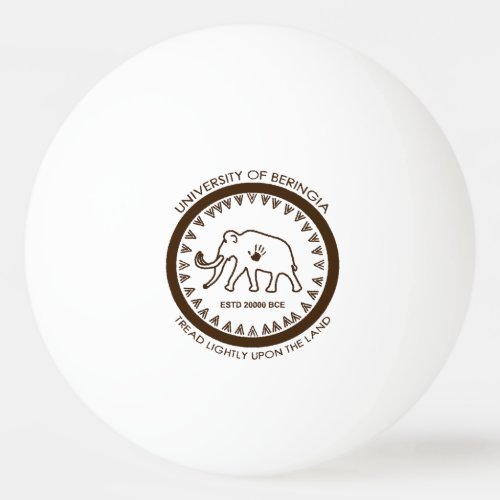 University of Beringia Mammoth Ping Pong Ball