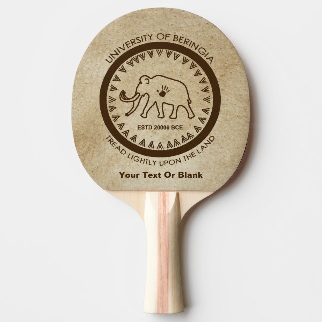 University of Beringia Mammoth Ping-Pong Paddle (Front)