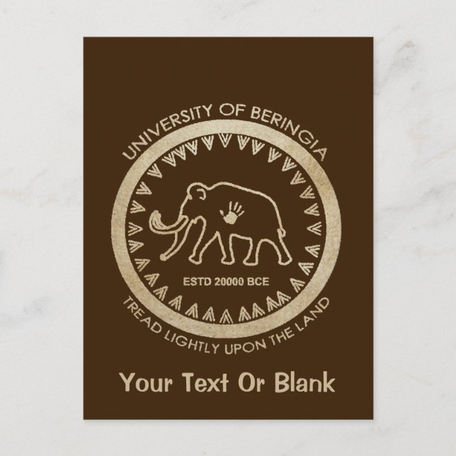 University of Beringia Mammoth Postcard (Front)