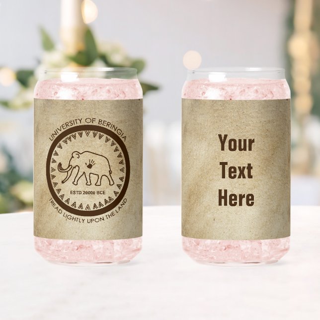 University of Beringia Mammoth Seal Can Glass (Insitu (Wedding))