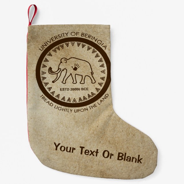 University of Beringia Mammoth Small Christmas Stocking (Front)