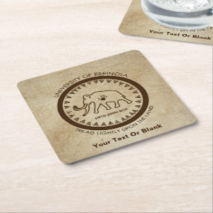University of Beringia Mammoth Square Paper Coaster