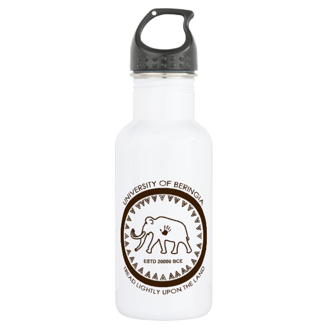 University of Beringia Mammoth Stainless Steel Water Bottle (Front)