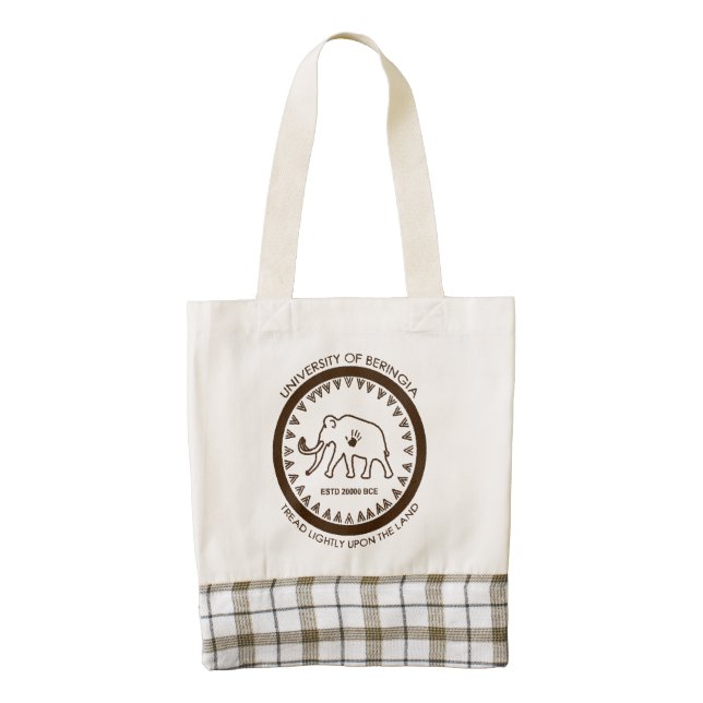University of Beringia Mammoth Zazzle HEART Tote Bag (Front)