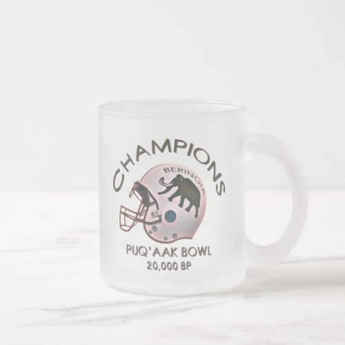 University of Beringia Puqaak Bowl Championship Frosted Glass Coffee Mug