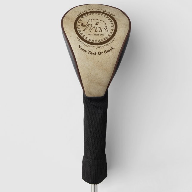 University of Beringia Woolly Mammoth Seal Golf Head Cover (Front)