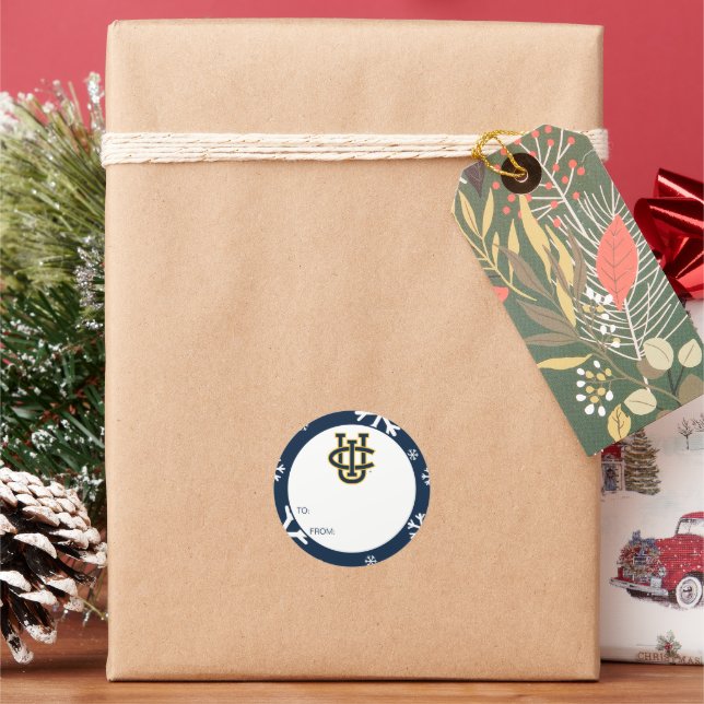 University of California, Irvine Logo Classic Round Sticker (Holiday)