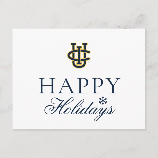 University of California, Irvine Logo Holiday Postcard (Front)