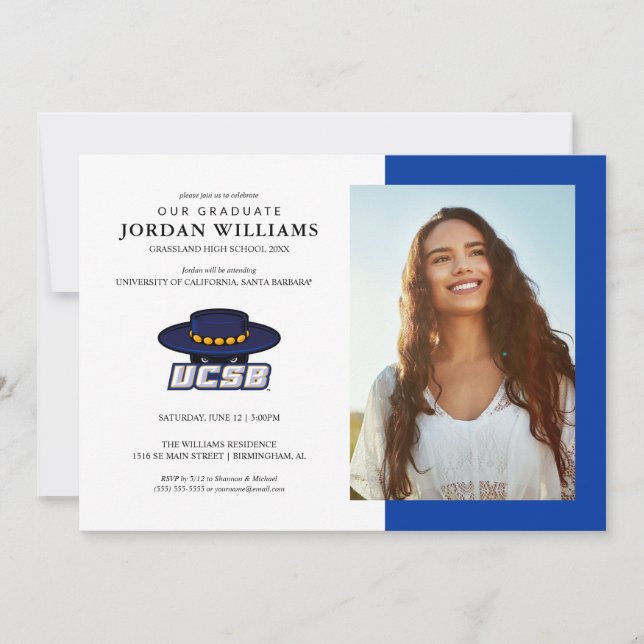 University of California Santa Barbara Graduation Announcement (Front)