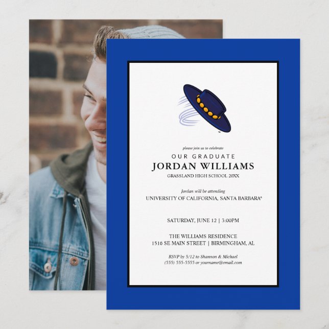 University of California Santa Barbara Graduation Announcement (Front/Back)