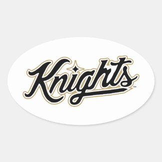 University of Central Florida Knights Script Logo Oval Sticker