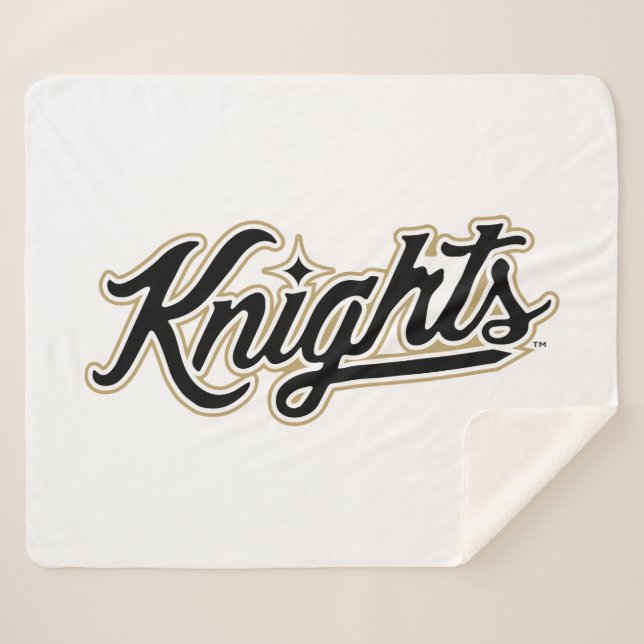 University of Central Florida Knights Script Logo Sherpa Blanket (Front (Horizontal))