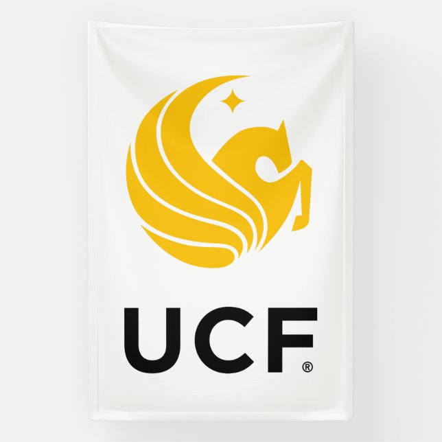 University of Central Florida UCF Pegasus Logo Banner (Vertical)