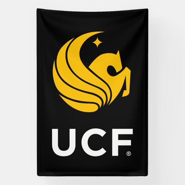 University of Central Florida UCF Pegasus Logo Banner (Vertical)