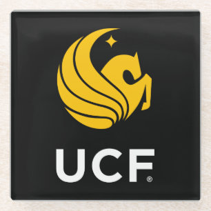 University of Central Florida UCF Pegasus Logo Glass Coaster