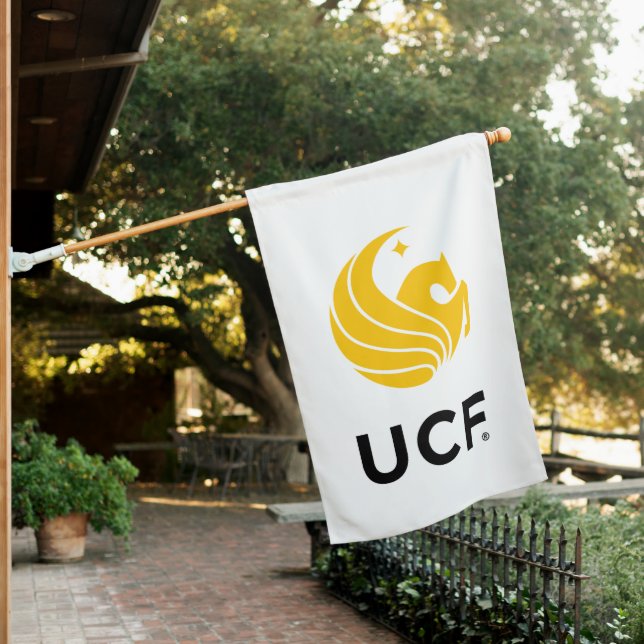 University of Central Florida UCF Pegasus Logo House Flag (In SItu)