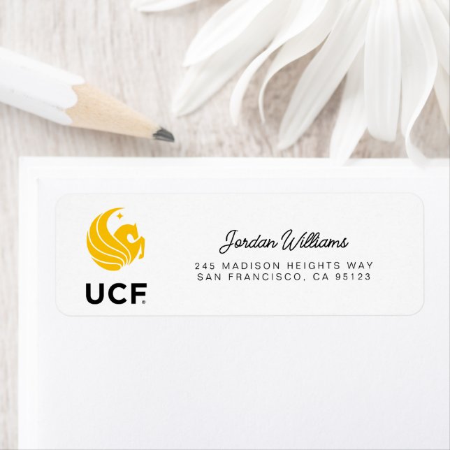University of Central Florida UCF Pegasus Logo Label (Insitu)