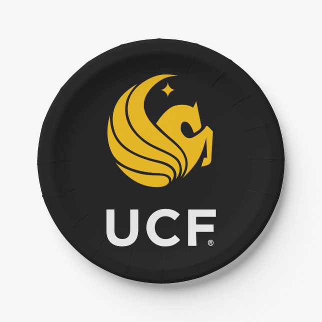 University of Central Florida UCF Pegasus Logo Paper Plates (Front)