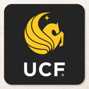 University of Central Florida UCF Pegasus Logo Square Paper Coaster