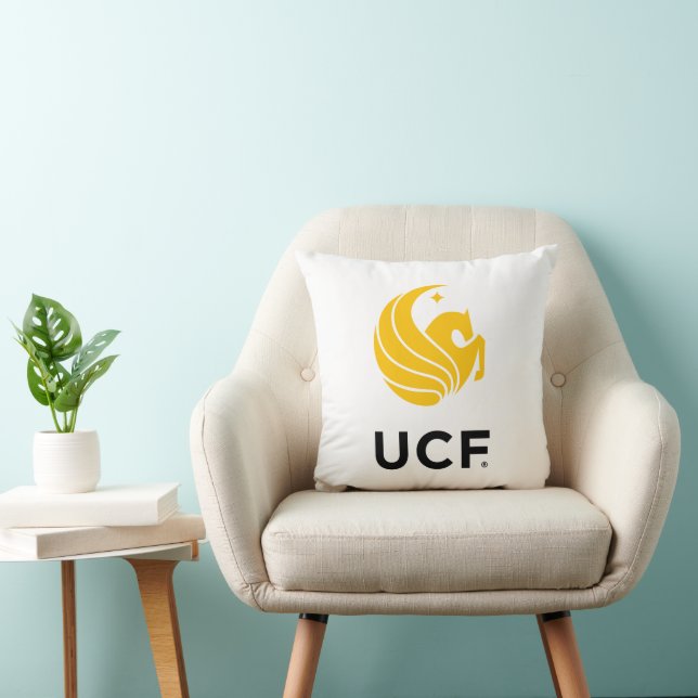 University of Central Florida UCF Pegasus Logo Throw Pillow (Chair)