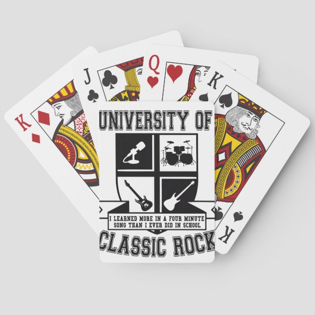 University of Classic Rock Poker Cards (Back)